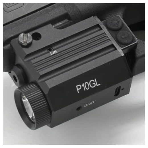 Pistol Green Laser Light Combo (Pistol Green Laser Sight and 500 Lumen Strobe Pistol Flashlight) (USB Rechargeable: Built-in Battery + USB Charger) for Compact Pistols Like Glock 19 and Similar Sizes