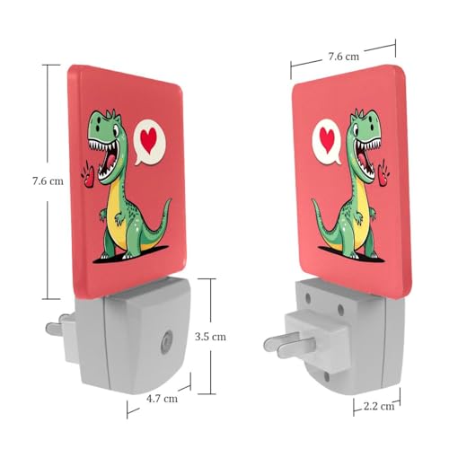 Lámparas de noche LED dinosaurio 2 piezas enchufe miniatura 7