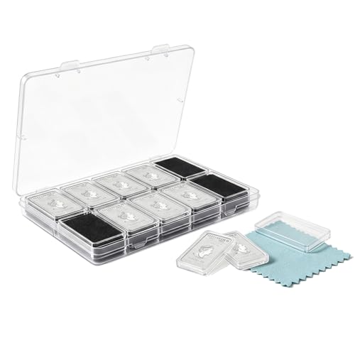 Estuche acrílico para 20 barras de plata de 1 oz con caja miniatura 1