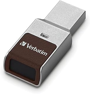 128GB Fingerprint Secure USB 3.0 Flash Drive with AES 256 Hardware Encryption – Silver
