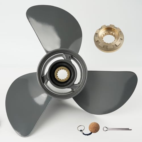 VRIWOY OEM Upgrade Aluminum Marine Propeller for Honda Outboard Motors Fit 60-130HP Engines, 15 Spline, RH, (14x11, 13 1/2x15, 13 3/4x15, 13 1/4x17, 13x19, 13x21) (13×19 OEM,58130-ZW1-019AH)
