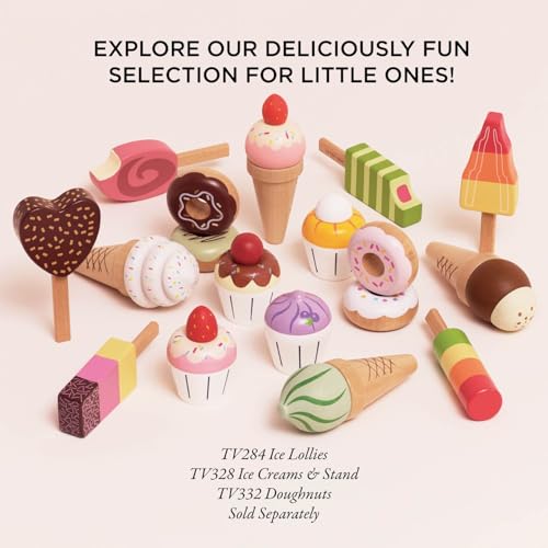 Le Toy Van - Adorable Honeybake Petit Four Cupcakes | Childrens Wooden Food Pretend Toy Cakes | Birthday Cake Or Afternoon Tea Role Play Toy (TV331) by Le Toy Van - Image 4