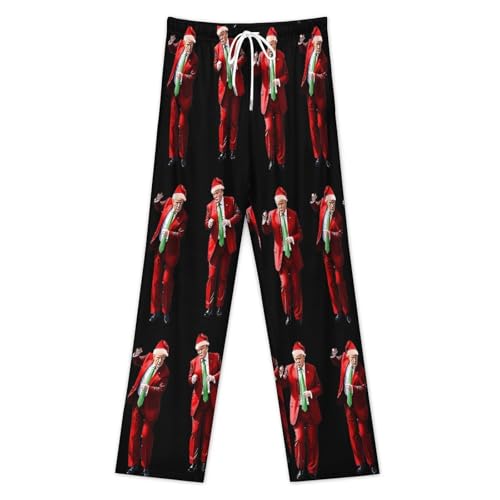 Mens Pajama Pants Trump Lounge Pants Sleepwear Loose Unique Warm Bottoms PJs3