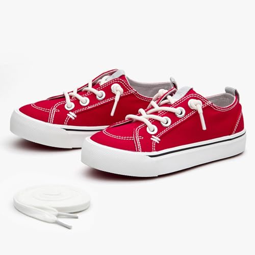 EasyStar Girls and Boys Slip-On Elastic Lace Shoes Sneaker for Toddler Little Kid2