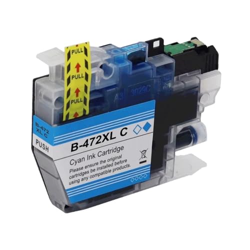 4color LC472 LC472XL Ink Cartridge Compatible with MFC-J2340DW MFC-J3540DW MFC-J3940DW Printer Color(LC472XL-C)