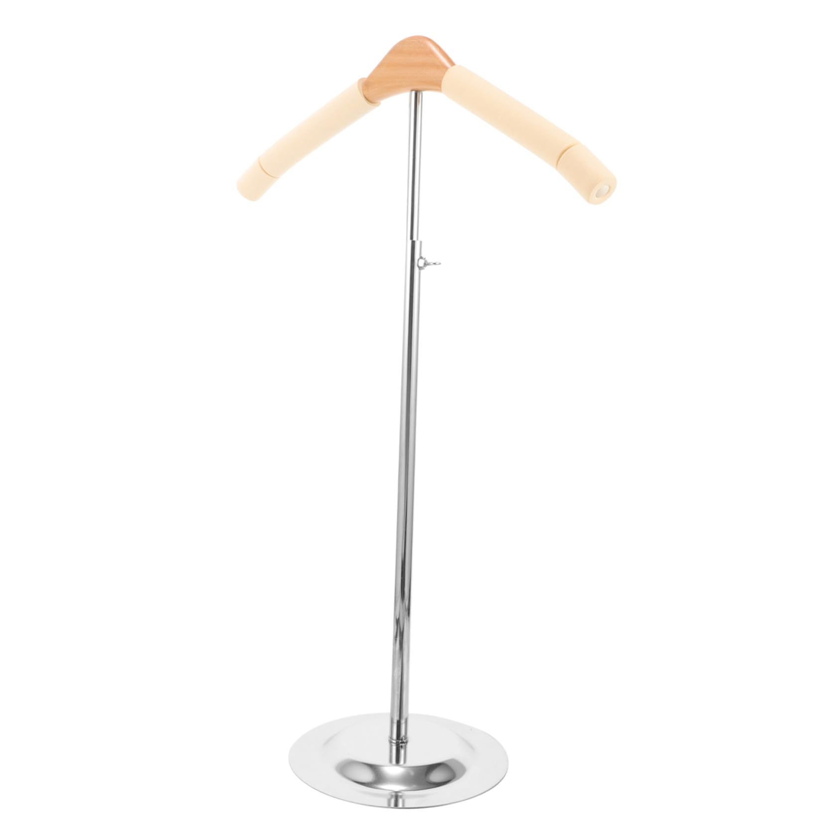 Présentoir à vêtements de boutique et support de T en acier inoxydable beige mousse