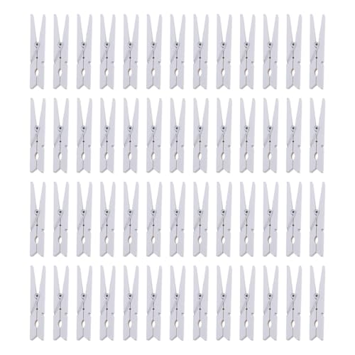 100 Pinzas de Madera para Manualidades mini clips de madera natural para fotos y papel de notas 2