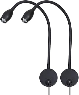 LED 독서 램프 3W 웜 화이트 3000K 독서 책 블랙 플러그 코드 2개 (RS032)