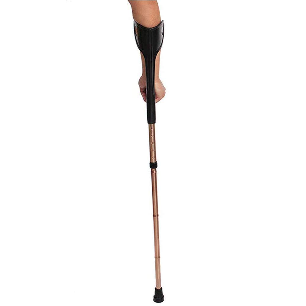 BJH Muleta Codo Plegable, Aleación De Aluminio, Bastón para Caminar Antebrazo Muleta Codo Muletas Plegable Ultraligero Asistencia De Aluminio Altura Ajustable con Mango Cómodo Interesting