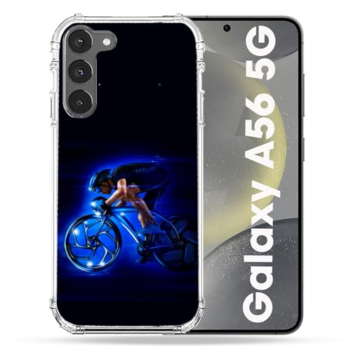 Coque Samsung A56 5G cyclisme bleue idéale pour randonnée VTT