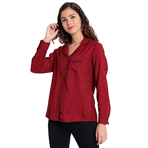 Image of Indietoga Women's Rayon Casual Chekered Shirts (Small to Plus Sizes 7XL)