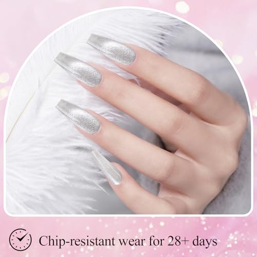Esmalte en gel Pro Cat Eye - 16ml brillo alto Starlight Silver miniatura 2