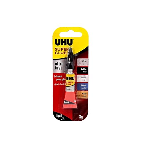 Uhu 25253 Super Glue Liquid 3 G Jumbo Card