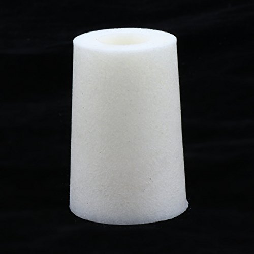 Almencla — Plugue de silicone sólido para laboratório, tampões de tubo de teste afunilado, branco, 5