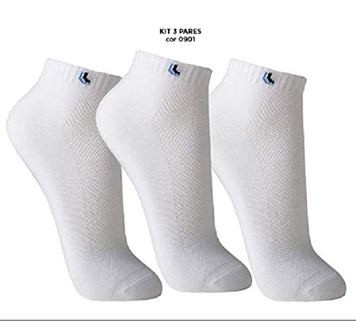 Meia Masculina Soquete Lupo Kit com 12 Pares de Meias 03225 COR:BRANCO;TAMANHO:M