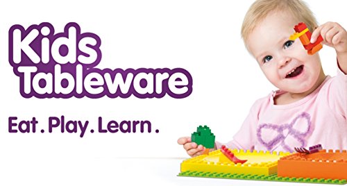 placematix Interlocking Kids Tableware Set Learning Bricks - Numbers