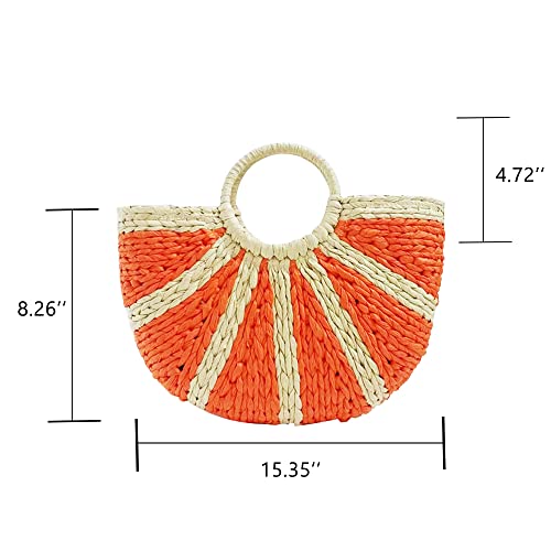 Bolso Tote Retro de Paja Tejido a Mano para Mujer miniatura 2