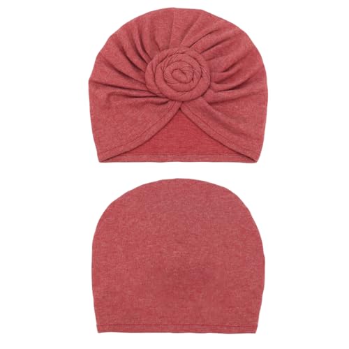 Image of DRESHOW 5 Pack Knotted Headwraps for Women African Turban Pre-Knotted Beanie Headwraps Hair Covers