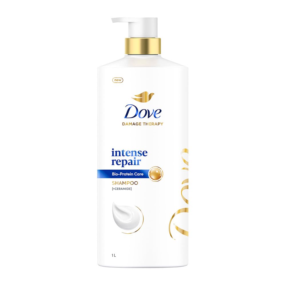 Dove Intense Repair Shampoo 1 L|| Repairs Dry and Damaged|| Strengthening Shampoo for Smooth & Strong Hair – Mild for Men & Women Dove Intense Repair Shampoo 1 L|| Repairs Dry and Damaged|| Strengthening Shampoo for Smooth & Strong Hair – Mild for Men & Women