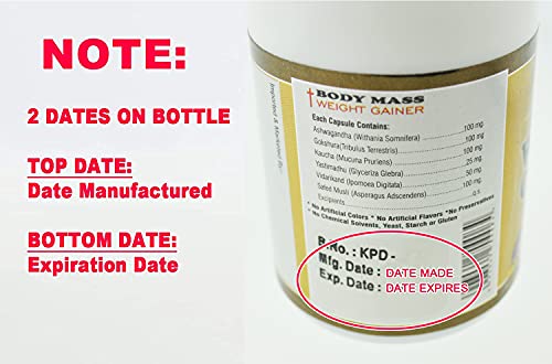 Ayurleaf Weight Gainer Formula Pills for Men and Women -60 Tablets Bottle