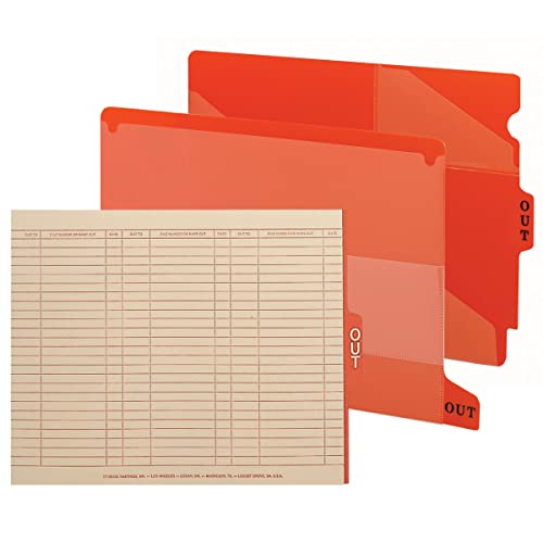 Smead End Tab Poly Out Guide, Two-Pocket Style, Center Position Tab, Extra Wide Letter Size, Red, 50 Per Box (61960) #TOP1
