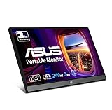 ASUS ROG Strix 15.6" FHD 1080P Portable Gaming Monitor XG16AHPE, 144Hz, IPS, G-SYNC Compatible, Built-in Battery, Kickstand, USB-C, Micro HDMI, for Laptop, PC, Phone, Console