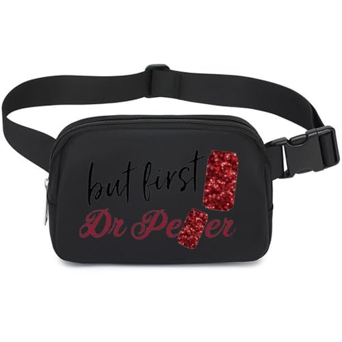 Mini Crossbody Sling Bag Chest Bag Fanny Pack Running for Men Women Workout Travelling,Dr Pepper Minimalist Chest Shoulder Pack,Lightweight Casual Waist Fanny Pack for Travel Cycling, Daily Use