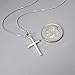 Delicate and Dainty Tiny Sterling Silver Cross Necklace for Women, Gift Necklace for Teens, Godmother Gift, Goddaughter Gift Necklace, 18 inches