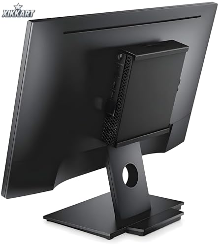 Image of XIKKART Universal Tiny Desktop PC Stand | 18x17.5x3.8CM Compact CPU Holder for Monitors | Under Desk and Wall Mounting Bracket Metal Frame Computer Cabinet Stand for Tabletop, Home, Office, Study Use