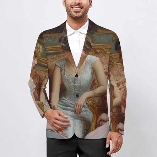Victorian-Women-Gossips Men's Blazer Printed Button Suit Jacket Slim Sport Coat Blazers2