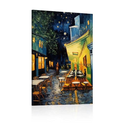 Idée cadeau tableau Van Gogh nuit étoilée toile encadrée 50 x 65 cm