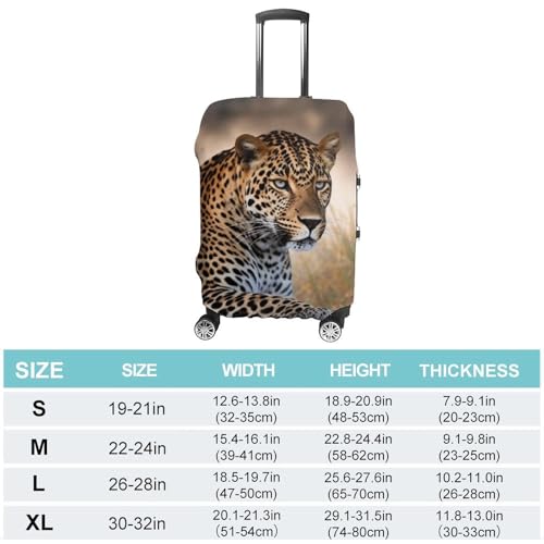 African Animal Leopard Luggage Cover Elastic Suitcase Protector Case Anti-Scratch Washable Baggage Covers Protector For Traveling, Aircraft Consignment L2