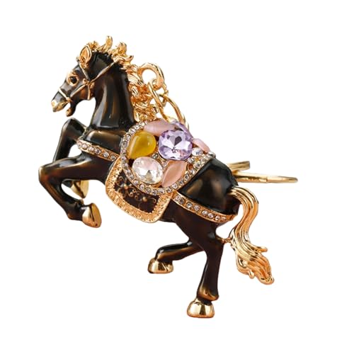 [FANSHINUO] Multi Use 2026 Horse Charm Keyring Double Sided Pendant Keychain for Keys Purse Travel Gear Wear Resistant Multifunc
