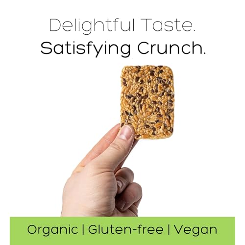 Top Seedz Certified Organic Gluten Free Sea Salt Seed Crackers | 6-Pack | 5 Ounces | Healthy Vegan Crackers with Plant Based Protein | Made of Sunflower, Flax, Sesame and Pumpkin Seed