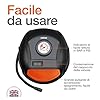 OSRAM OTI200 TYREinflate 200, Pompa elettrica analogica, compressore Auto Portatile 12V, Alimentazione Tramite accendisigari, gonfiaggio dei Pneumatici in 4,5 min, Senza Luce LED, Stop