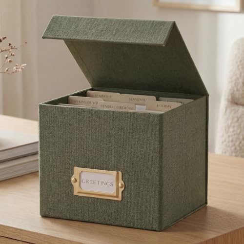Beautiful Greeting Card Organizer Box With...