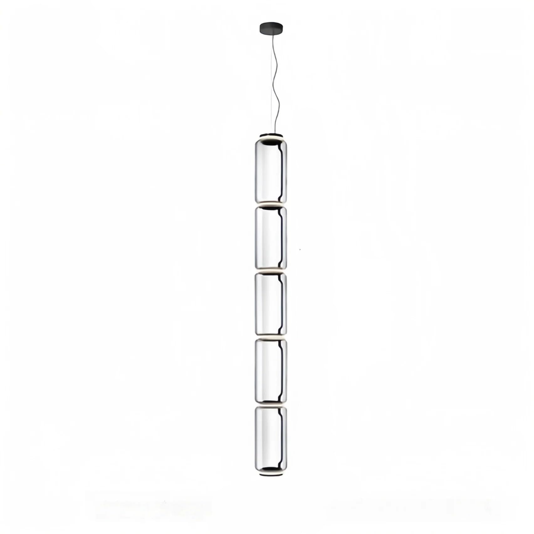 Generico Lampadario a soffitto, Lampadario nordico di lusso dimmerabile lampada a sospensione con vetro trasparente for da soffitto cromata dorata for scale hotel villa(C-5)