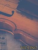  VIOLINO: Caderno de música para violinista - Violino - Caderno de partituras - Papel manuscrito - 17 pautas por página - 111 páginas - Formato grande