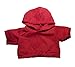 Roter Kapuzenpulli für 40 cm Plüsch - Kleidung für Teddybär Stofftier Plüschtier