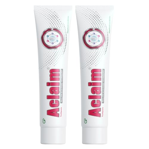Image of Aclaim Toothpaste for Remineralisation | Protect Teeth Enamel | Prevent Tooth Decay | Repair Enamel | Gum Care | Teeth Whitening | Fluoride-free Tooth paste for Complete Oral Care (Pack of 2) 70g each
