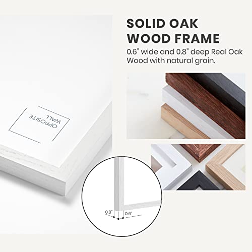 (20X20 In | 51X51 Cm) White Solid Oak Wood Picture Frame Poster Frame Wall Photo Frame #TOP5
