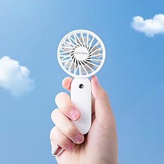 ALACRIS Mini Handheld Fan, Portable Pocket Fan, Hand Held Fans with Rechargeable Battery 2000mAh and 3 Speeds for Travel, Home, Office, School and Outdoor
