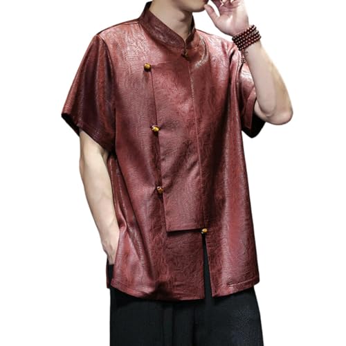 Chemise style chinois homme ample et légère pour masquer les formes avec élégance en été