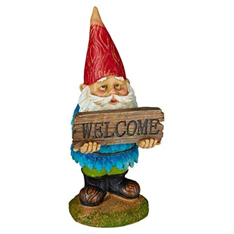 Relaxdays Gnomo de jardín «Welcome» Cover