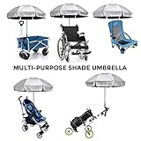 G4Free UPF 50+ Universal Clamp On Umbrella Adjustable Outdoor UV Protection Beach Chair Umbrella for Strollers, Wheelchairs, Patio Chairs, Golf Carts and Beach - Image 7