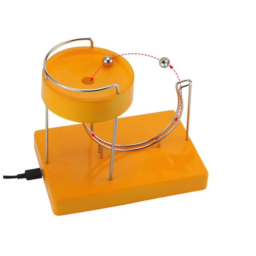Graootoly Kinetic Art Perpetual Ornaments Movement Machine Kinetic Ornaments Art Motion Inertial Ornaments Metal Automatic Jumping Table Toy Yellow