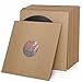 Facmogu 20PCS 12 Inch Brown Kraft Paper Vinyl Record Inner Sleeves, 110gsm Paper Poly Lined Vinyl Covers, 33 RPM Anti Static & Acid Free Record Album Sleeves Protective Jackets for LP Records Storage