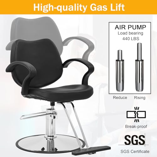 BLKMTY-Barber-Chair-Hydraulic-Salon-Chair-360-Swivel-Stylist-Chairs-Salon-Spa-Chairs-Hair-Stylist-Chair-for-Barbershop-Salon-Home-Beauty-Salon-Equipment-Max-Load-Weight-440-lbs-Black