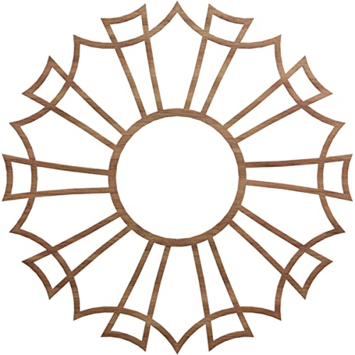 Image of Ekena Millwork 30 inchOD x 10 1 /2 inchID x 3 /8 inchT Augustus Wood Fretwork Pierced Ceiling Medallion, Walnut