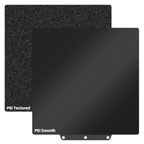 PEI Build Plate 235mm for Flashforge Adventurer 5M / AD5X,Double Sided Smooth/Textured PEI Sheet Flexible Spring Steel Printing Bed Compatible with Flashforge Adventurer 5M /5M Pro /AD5X 3D Printers